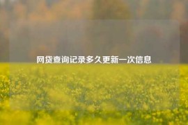 网贷查询记录多久更新一次信息