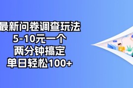 最新热门给力项目项目，最新问卷调查玩法，5-10元一个，两分钟搞定，单日轻松100+