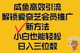 2024最新闲鱼高效引流，解锁爱奇艺会员推广新玩法，小白也能轻松日入三位数08-17福缘网