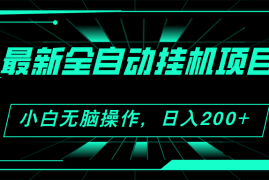 实战（11547期）2024最新全自动挂机项目，看广告得收益小白无脑日入200+可无限放大便宜07月10日中创网VIP项目