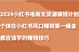 热门项目2024小红书电商无货源搞钱计划，个体在小红书风口赚到第一桶金应该学的赚钱技巧10-04福缘网