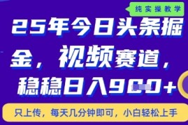 今日头条视频赛道最新玩法，每天十分钟，保底日入9张+【揭秘】