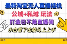 每天最新淘宝挂机无人直播公域+私域玩法打造真正的日不落直播间小白看了也能马上上手【揭秘】便宜07月14日冒泡网VIP项目