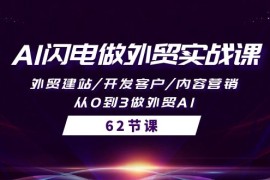 热门跨境电商项目，AI闪电做外贸实战课，外贸建站/开发客户/内容营销/从0到3做外贸AI-62节