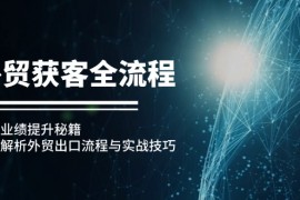 2024最新（12982期）外贸获客全流程：外贸业绩提升秘籍：全面解析外贸出口流程与实战技巧10-16中创网