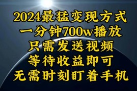 赚钱引流-涨粉-软件项目，一分钟700W播放，暴力变现，轻松实现日入3000K月入10W