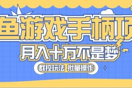 实战无货源项目，闲鱼游戏手柄项目，轻松月入过万 最真实的好项目