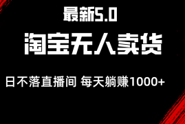 每天（12876期）最新淘宝无人卖货5.0，简单无脑，打造日不落直播间，日躺赚1000+10-09中创网