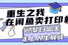 简单项目（11681期）重生之我在闲鱼卖打印机，月入过万，迎娶白富美，走上人生巅峰便宜07月18日中创网VIP项目