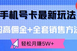 实战（12375期）手机号卡最新玩法，超高佣金+全套销售方法，轻松月赚5W+08-29中创网