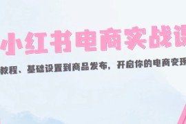 实战（12367期）小红书电商实战课：开店教程、基础设置到商品发布，开启你的电商变现之路08-29中创网