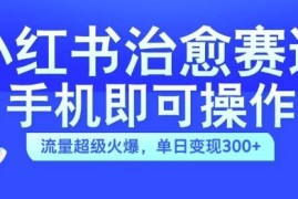 创业项目小红书治愈视频赛道，手机即可操作，流量超级火爆，单日变现300+【揭秘】10-13冒泡网