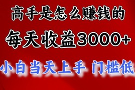 实战热门给力项目项目，高手是怎么赚钱的，一天收益3000+ 这是穷人逆风翻盘的一个项目，非常稳...