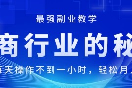 最新项目（11427期）电商行业的秘密，新手每天操作不到一小时，月入过万轻轻松松，最强副业&#8230;便宜07月04日中创网VIP项目