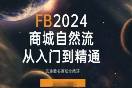 简单项目2024Faceboo商城自然流(从入门到精通)，玩转脸书商城全闭环，07月02日冒泡网VIP项目