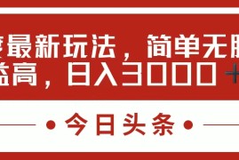 热门项目（11582期）今日头条新玩法，简单粗暴收益高，日入3000+便宜07月12日中创网VIP项目