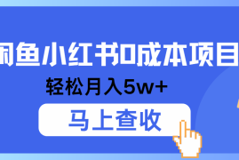 每日小鱼小红书0成本项目，利润空间非常大，纯手机操作！09-28福缘网