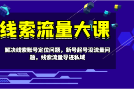 实战线索流量大课-解决线索账号定位问题，新号起号没流量问题，线索流量导进私域08-29福缘网