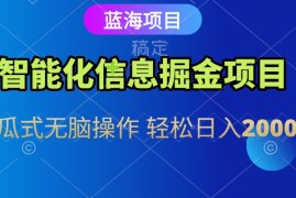 信息查询自动化掘金项目 傻瓜式操作  蓝海项目 无脑轻松日入500+