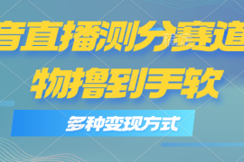 实战（11380期）抖音直播测分赛道，多种变现方式，轻松日入1000+，07月02日中创网VIP项目