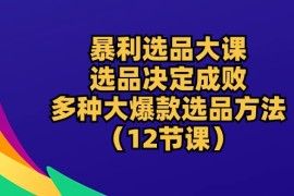 2024国内电商项目，暴利 选品大课：选品决定成败，教你多种大爆款选品方法