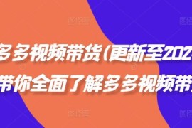 每日拼多多视频带货(更新至2024)，带你全面了解多多视频带货08-31冒泡网