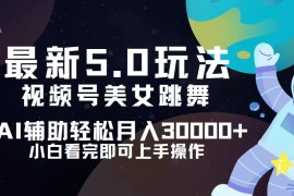 2024最新（12699期）视频号最新5.0玩法，小白也能轻松月入30000+09-23中创网