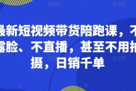 赚钱项目最新短视频带货陪跑课，不露脸、不直播，甚至不用拍摄，日销千单10-13冒泡网