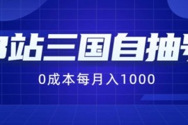 每日B站三国自抽号项目，0成本纯手动，每月稳赚1000【揭秘】便宜08月04日冒泡网VIP项目