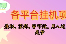 最新热门给力项目项目，靠挂机，在家躺平轻松月入过万，适合宝爸宝妈学生党，也欢迎工作室对接