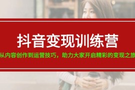 每天（11593期）抖音变现训练营，从内容创作到运营技巧，助力大家开启精彩的变现之旅便宜07月13日中创网VIP项目