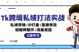 最新项目Tk跨境私域打法实战：私域营销/IP打造/直播带货/短视频制作/流量变现09-16福缘网