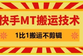 赚钱项目快手MT搬运技术，一比一搬运不剪辑，剧情可用，条条同框09-06冒泡网