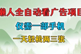 每日（12194期）懒人全自动看广告项目，仅需一部手机，每天轻松两三张08-17中创网