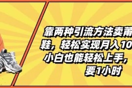 赚钱项目靠两种引流方法卖莆田高端鞋，轻松实现月入1W+，小白也能轻松上手，每天只要1小时【揭秘】，07月03日冒泡网VIP项目