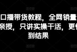 简单项目抖音口播带货教程，全网销量百万大V亲授，只讲实操干活，更快拿到结果便宜07月06日冒泡网VIP项目