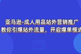 实战（11398期）亚马逊-成人用品 站外营销推广  教你引爆站外流量，开启爆单模式，07月03日中创网VIP项目