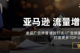 很火跨境电商项目，亚马逊流量 增长-老品广告 放量增效打法/销量翻倍/打造更多TOP listing