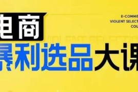 最新项目电商暴利选品大课，3大选品思维模式，助力电商企业实现利润突破08-31冒泡网