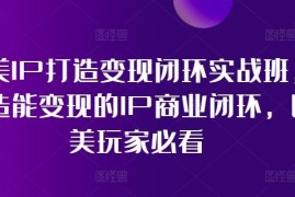 热门项目医美IP打造变现闭环实战班，打造能变现的IP商业闭环，医美玩家必看!便宜07月29日冒泡网VIP项目