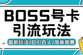 实战Boss直聘流量卡引流变现玩法，日引200+创业粉【揭秘】11-15冒泡网