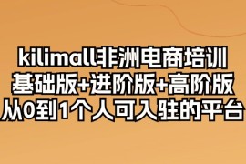 很火跨境电商项目，kilimall非洲电商培训，基础版+进阶版+高阶版 从0-1个人可入驻的平台-12节