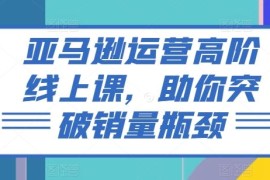 最新项目亚马逊运营高阶线上课，助你突破销量瓶颈，07月03日冒泡网VIP项目