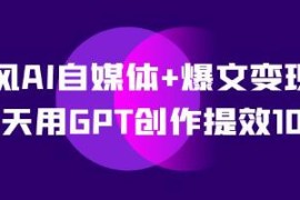 台风AI自媒体+爆文变现营，14天用GPT创作提效10倍联盟抖音号运营