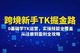 2024最新（12287期）跨境新手TK掘金路：0基础学TK运营，实操技能全覆盖，从注册到盈利全攻略08-24中创网