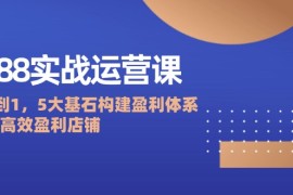 实战（12482期）1688实战运营课：从0到1，5大基石构建盈利体系，打造高效盈利店铺09-06中创网