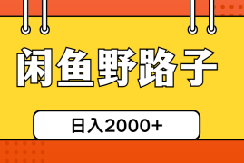 很火引流-涨粉-软件项目，闲鱼野路子引流创业粉，日引50+单日变现四位数