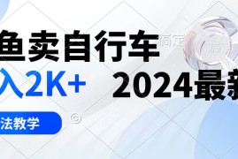 实操无货源项目，闲鱼卖自行车 日入2K+ 2024最新 3.0玩法教学