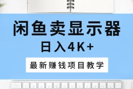 赚钱无货源项目，闲鱼卖显示器，日入4K+，最新赚钱项目教学