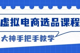 最新项目（13314期）虚拟电商选品课程：解决选品难题，突破产品客单天花板，打造高利润电商11-13中创网